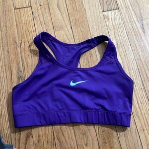Nike Pro Purple Sports Bra Size M "Dri-Fit"